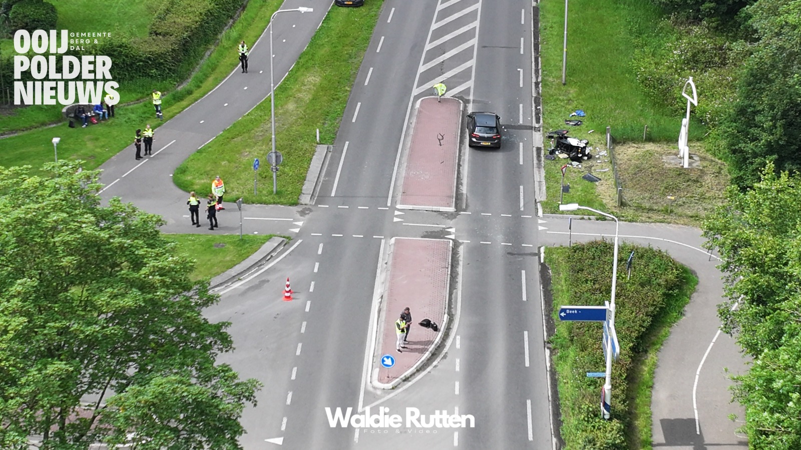 Bestuurder brommobiel gewond bij ongeval op N325