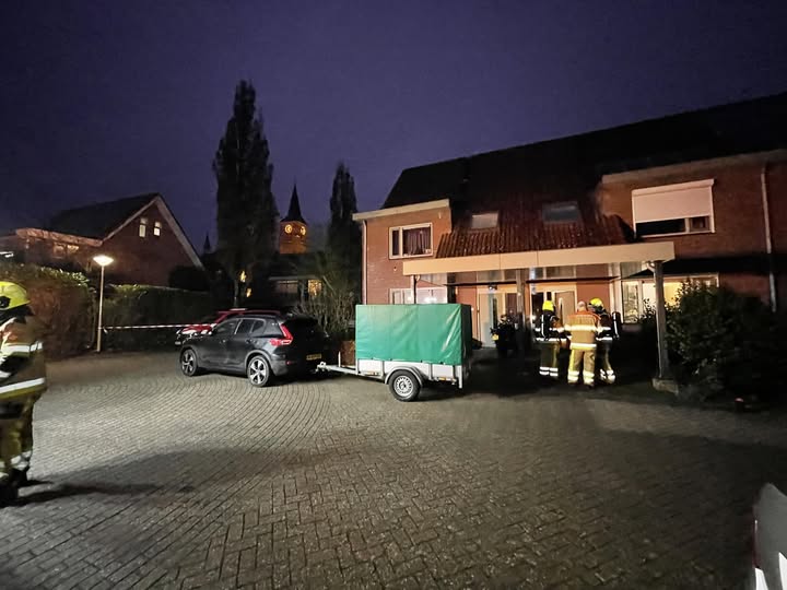 Gaslek in Loeffenstraat Ooij