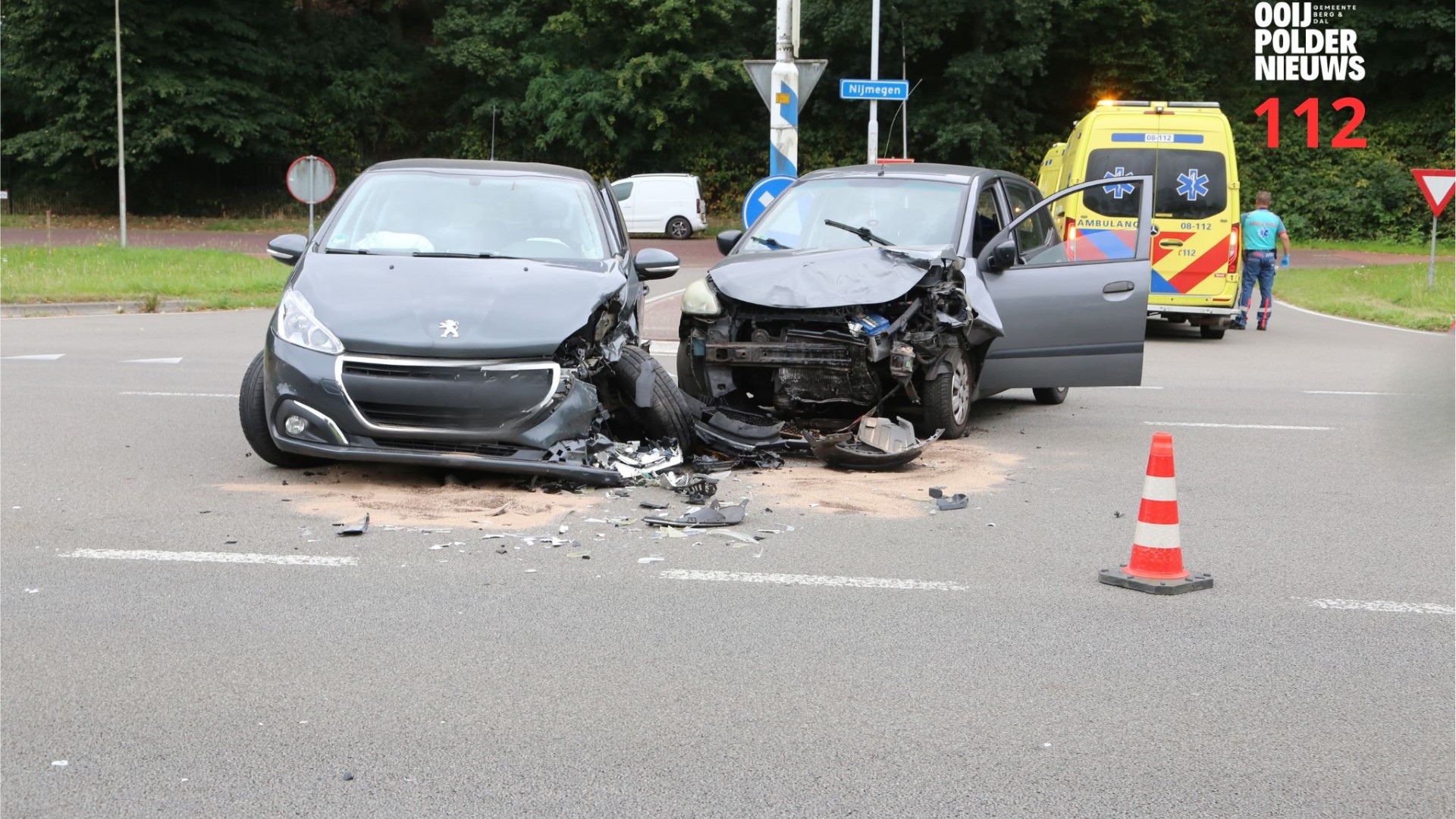 Verkeersongeval op de N325 ter hoogte van Ubbergen
