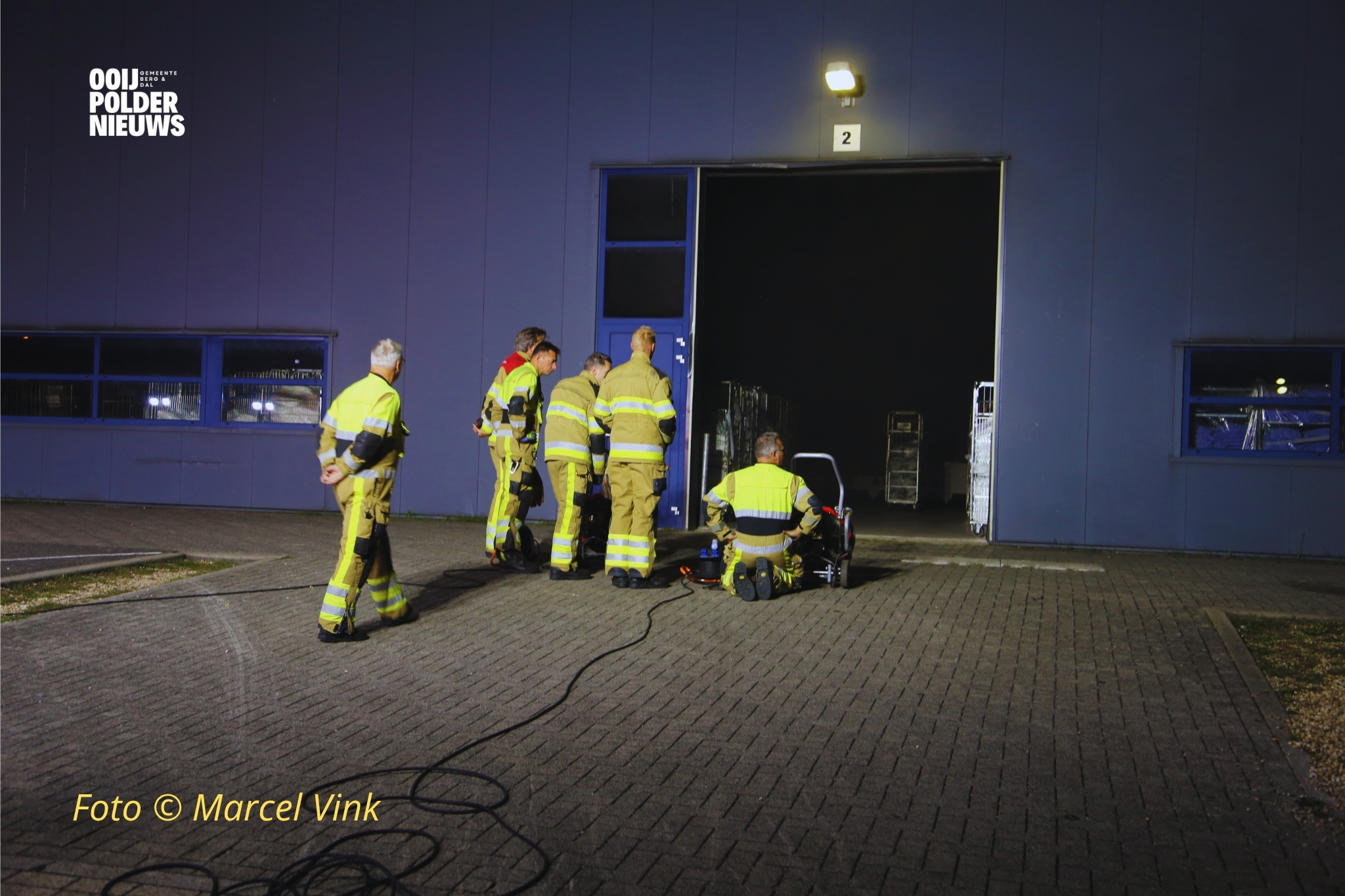 Brand op industrieterrein De Bouwkamp in Ooij bij wasserij Clean Lease Fortex