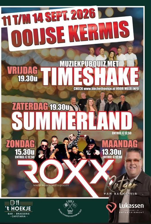 OOIJSE KERMIS 2026! 
11 t/m 14 september! 
